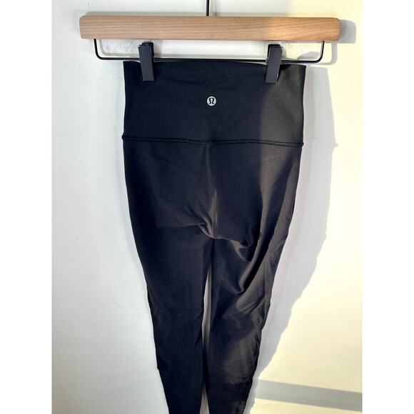 Lululemon Wunder Under Pant Hi-Rise Tech Mesh 28" Sz 2 Black - Picture 3 of 6